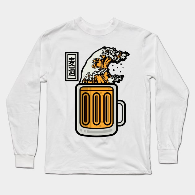 The Great Beer Wave Long Sleeve T-Shirt by jrberger